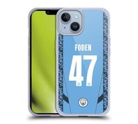 Head Case Designs sous Licence Officielle Manchester City Man City FC Phil Foden 2024/25 Joueurs Home Kit Coque en Gel Doux Compatible avec Apple iPhone 14