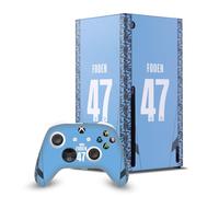 Head Case Designs Sous Licence Officielle Manchester City Man City FC Phil Foden 2024/25 Joueurs Home Kit Enveloppement De Console De Jeu Et Skins Pour Manette compatible avec Xbox Series X
