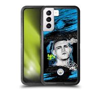Head Case Designs sous Licence Officielle Manchester City Man City FC Phil Foden Collection De Graffitis par Murwalls Étui Antichoc Ultra-Blindé Compatible avec Samsung Galaxy S21+ 5G