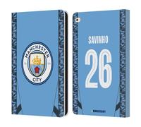 Head Case Designs sous Licence Officielle Manchester City Man City FC Savinho 2024/25 Joueurs Home Kit Étui Portefeuille en Cuir Compatible avec Apple iPad Air 2 (2014)