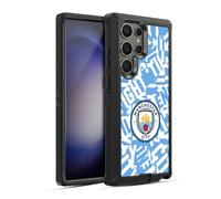 Head Case Designs sous Licence Officielle Manchester City Man City FC Sky Blue Pattern Fight Graphiques Étui Antichoc Ultra-Blindé Compatible avec Samsung Galaxy S23 Ultra 5G