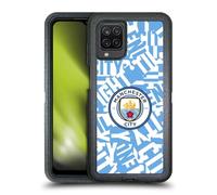 Head Case Designs sous Licence Officielle Manchester City Man City FC Sky Blue Pattern Fight Graphiques Étui Antichoc Ultra-Blindé Compatible avec Samsung Galaxy A12 (2020)
