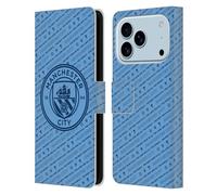 Head Case Designs sous Licence Officielle Manchester City Man City FC The Best Team Modèles Étui Portefeuille en Cuir Compatible avec Apple iPhone 17 Pro