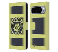 Head Case Designs sous Licence Officielle Manchester City Man City FC Third 2022/23 Badge Kit Étui Portefeuille en Cuir Compatible avec Google Pixel 10 Pro XL