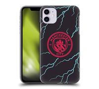 Head Case Designs sous Licence Officielle Manchester City Man City FC Troisième Kit De Badges 2023/24 Coque Dure pour l'arrière Compatible avec Apple iPhone 11