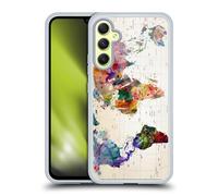 Head Case Designs sous Licence Officielle Mark Ashkenazi Carte du Monde Culture Pop Coque en Gel [Protection de Qualité Militaire] Compatible avec Samsung Galaxy A34 5G