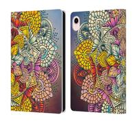 Head Case Designs sous Licence Officielle Mark Ashkenazi Fleur De Mandala Fleurs Multicolores Étui Portefeuille en Cuir Compatible avec Apple iPad Mini (2021/2024)