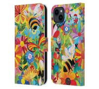 Head Case Designs sous Licence Officielle Michael David Ward Jardin Heureux Humour Et Botanique Étui Portefeuille en Cuir Compatible avec Apple iPhone 15 Plus