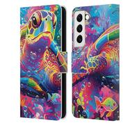 Head Case Designs sous Licence Officielle Michael David Ward Magie des Tortues Animaux Étui Portefeuille en Cuir Compatible avec Samsung Galaxy S22 5G