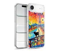 Head Case Designs sous Licence Officielle Michael David Ward Un Chat À Minuit À Paris Art Psychédélique Coque en Gel [Qualité Militaire] Compatible avec Apple iPhone 17 Air Et avec MagSafe