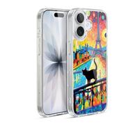 Head Case Designs sous Licence Officielle Michael David Ward Un Chat À Minuit À Paris Art Psychédélique Coque en Gel [Qualité Militaire] Compatible avec Apple iPhone 17 Et avec MagSafe