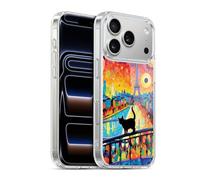 Head Case Designs sous Licence Officielle Michael David Ward Un Chat À Minuit À Paris Art Psychédélique Coque en Gel [Qualité Militaire] Compatible avec Apple iPhone 17 Pro Et avec MagSafe