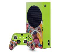 Head Case Designs Sous Licence Officielle Michel Keck Bouledogue Mix Art Enveloppement De Console De Jeu Et Skins Pour Manette De Jeu Ensemble compatible avec Xbox Series S Console & Controller Bundle