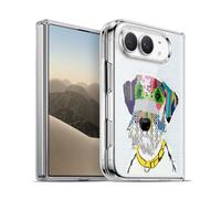 Head Case Designs sous Licence Officielle Michel Keck Fox Terrier Chiens Coque en Gel [Protection de Qualité Militaire] Compatible avec Apple iPhone Duo Et Compatible avec MagSafe