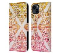Head Case Designs sous Licence Officielle Micklyn Le Feuvre Art Nouveau de Coucher du Soleil Mandala Étui Portefeuille en Cuir Compatible avec Apple iPhone 15 Plus