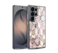 Head Case Designs Sous Licence Officielle Micklyn Le Feuvre Nid D'Abeille De Quartz De Rougeur Modèles de Marbre Coque En Gel [Protection de Qualité Militaire] Compatible avec Samsung Galaxy S26 Ultra