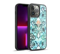 Head Case Designs sous Licence Officielle Micklyn Le Feuvre Océan Aqua Art Nouveau avec Fleurs De Pêche Modèles 2 Coque en Gel renforcée [Qualité Militaire] Compatible avec Apple iPhone 13 Pro Max