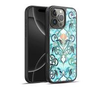 Head Case Designs sous Licence Officielle Micklyn Le Feuvre Océan Aqua Art Nouveau avec Fleurs De Pêche Modèles 2 Coque en Gel renforcée [Qualité Militaire] Compatible avec Apple iPhone 16 Pro Max