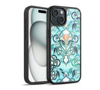 Head Case Designs sous Licence Officielle Micklyn Le Feuvre Océan Aqua Art Nouveau avec Fleurs De Pêche Modèles 2 Coque en Gel renforcée [Qualité Militaire] Compatible avec Apple iPhone 15
