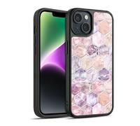 Head Case Designs Sous Licence Officielle Micklyn Le Feuvre Rose Quartz And Amethyst Stone And Hexagon Tile Modèles de Marbre Coque en gel renforcée [Qualité Militaire] Compatible avec Apple iPhone 14