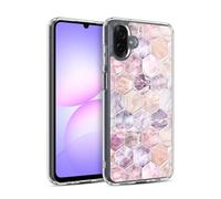 Head Case Designs sous Licence Officielle Micklyn Le Feuvre Rose Quartz and Amethyst Stone and Hexagon Tile Modèles de Marbre Coque en Gel [Qualité Militaire] Compatible avec Samsung Galaxy A07