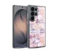 Head Case Designs sous Licence Officielle Micklyn Le Feuvre Rose Quartz and Amethyst Stone and Hexagon Tile Modèles de Marbre Coque en Gel [Qualité Militaire] Compatible avec Samsung Galaxy S26 Ultra
