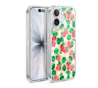 Head Case Designs sous Licence Officielle Micklyn Le Feuvre Strawberry Watercolor in Peach Flore Et Faune Coque en Gel [Qualité Militaire] Compatible avec Apple iPhone 17 Et Compatible avec MagSafe