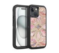 Head Case Designs sous Licence Officielle Micklyn Le Feuvre Tuiles en Pierre Dorées Modèles de Marbre Étui Antichoc Ultra-Blindé Compatible avec Apple iPhone 15