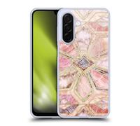 Head Case Designs sous Licence Officielle Micklyn Le Feuvre Tuiles en Pierre Dorées Modèles de Marbre Coque en Gel [Protection de Qualité Militaire] Compatible avec Samsung Galaxy A26 5G