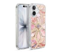 Head Case Designs sous Licence Officielle Micklyn Le Feuvre Tuiles en Pierre Dorées Modèles de Marbre Coque en Gel [Qualité Militaire] Compatible avec Apple iPhone 17 Et Compatible avec MagSafe