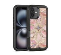 Head Case Designs sous Licence Officielle Micklyn Le Feuvre Tuiles en Pierre Dorées Modèles de Marbre Étui Antichoc Ultra-Blindé Compatible avec Apple iPhone 16