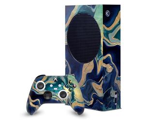 Head Case Designs Sous Licence Officielle Monika Strigel Indigo Mix Art Enveloppement De Console De Jeu Et Skins Pour Manette De Jeu Ensemble compatible avec Xbox Series S Console & Controller Bundle