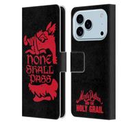 Head Case Designs sous Licence Officielle Monty Python Aucun Ne Passera Art Clé Étui Portefeuille en Cuir Compatible avec Apple iPhone 17 Pro