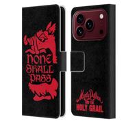 Head Case Designs sous Licence Officielle Monty Python Aucun Ne Passera Art Clé Étui Portefeuille en Cuir Compatible avec Apple iPhone 18 Pro