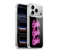 Head Case Designs sous Licence Officielle Motley Crue Néon Girls Logos Coque en Gel [Protection de Qualité Militaire] Compatible avec Apple iPhone 17 Pro Max Et avec MagSafe