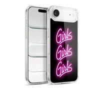 Head Case Designs sous Licence Officielle Motley Crue Néon Girls Logos Coque en Gel [Protection de Qualité Militaire] Compatible avec Apple iPhone 17 Air Et avec MagSafe