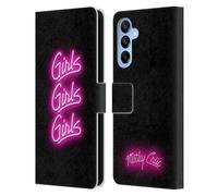 Head Case Designs sous Licence Officielle Motley Crue Néon Girls Logos Étui Portefeuille en Cuir Compatible avec Samsung Galaxy A16 5G