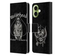 Head Case Designs sous Licence Officielle Motorhead Ace of Spades Lemmy Graphiques Étui Portefeuille en Cuir Compatible avec Apple iPhone 17