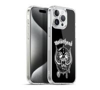Head Case Designs sous Licence Officielle Motorhead Cochon De Guerre en Argent Graphiques Coque en Gel [Qualité Militaire] Compatible avec Apple iPhone 15 Pro Max Et Compatible avec MagSafe