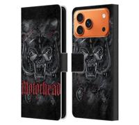 Head Case Designs sous Licence Officielle Motorhead Deathstorm Graphiques Étui Portefeuille en Cuir Compatible avec Apple iPhone 17 Pro Max