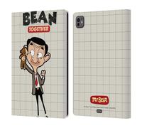 Head Case Designs sous Licence Officielle Mr. Bean: La Série Animée avec Teddy Art Graphique Étui Portefeuille en Cuir Compatible avec Apple iPad Pro 11 M4 2024