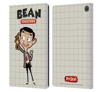 Head Case Designs sous Licence Officielle Mr. Bean: La Série Animée avec Teddy Art Graphique Étui Portefeuille en Cuir Compatible avec Amazon Fire Max 11 2023