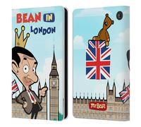 Head Case Designs sous Licence Officielle Mr. Bean: La Série Animée Bean à Londres Art Graphique Étui Portefeuille en Cuir Compatible avec Amazon Fire 7 2022