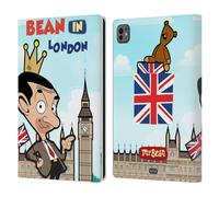Head Case Designs sous Licence Officielle Mr. Bean: La Série Animée Bean à Londres Art Graphique Étui Portefeuille en Cuir Compatible avec Apple iPad Pro 11 M4 2024
