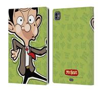 Head Case Designs sous Licence Officielle Mr. Bean: La Série Animée Visage Art Graphique Étui Portefeuille en Cuir Compatible avec Apple iPad Pro 11 M4 2024