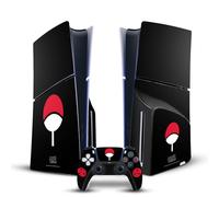 Head Case Designs sous Licence Officielle Naruto Shippuden Clan Uchiha Iconique Vinyle Autocollant De Jeu Peau Compatible avec Sony PlayStation 5 PS5 Slim Disc Edition Console & DualSense Controller