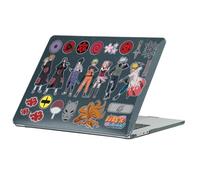 Head Case Designs sous Licence Officielle Naruto Shippuden Iconique Graphiques Coque Ordinateur Portable Noir Pailleté Compatible avec MacBook Air 13.6" M2 A2681/M3 A3113/M4 A3240 2022/2024/2025