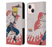 Head Case Designs sous Licence Officielle Naruto Shippuden Minato Namikaze Art Personnage Étui Portefeuille en Cuir Compatible avec Apple iPhone 13 Mini