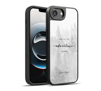 Head Case Designs sous Licence Officielle Nature Magick Black and White Forest So The Adventure Begins Quote Coque en Gel renforcée [Qualité Militaire] Compatible avec Apple iPhone 16e / iPhone 17e