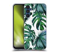 Head Case Designs sous Licence Officielle Nature Magick Green Tropics Tropical Palm Leaves on Marble Coque en Gel [Qualité Militaire] Compatible avec Samsung Galaxy A15 Et Compatible avec MagSafe